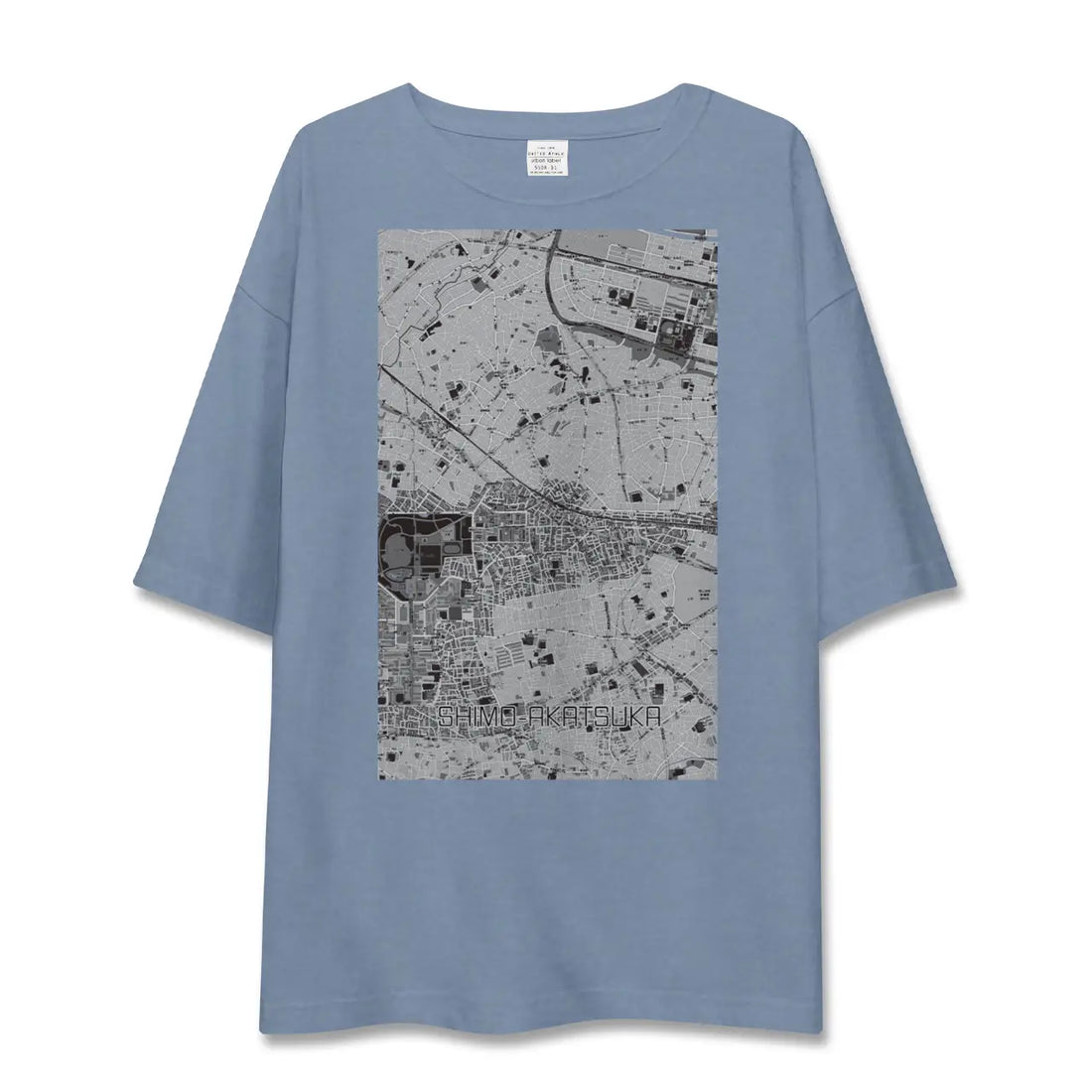 【下赤塚（東京都）】地図柄ビッグシルエットTシャツ
