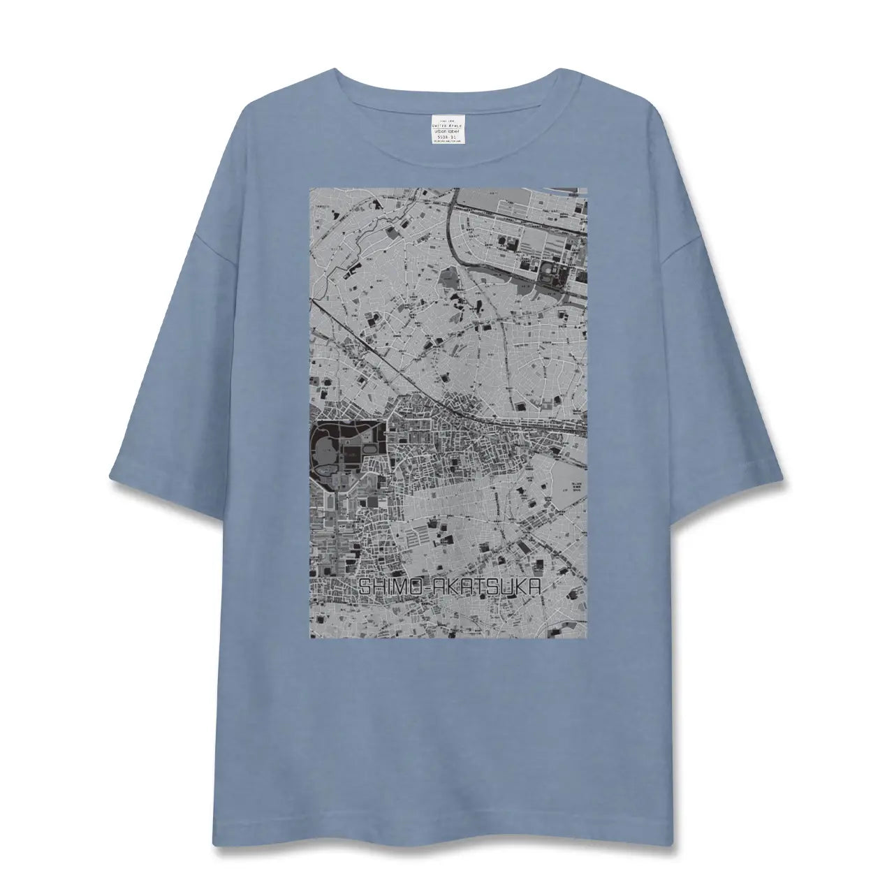 【下赤塚（東京都）】地図柄ビッグシルエットTシャツ