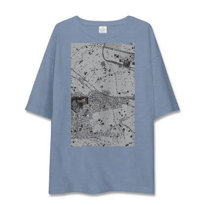 【下赤塚（東京都）】地図柄ビッグシルエットTシャツ
