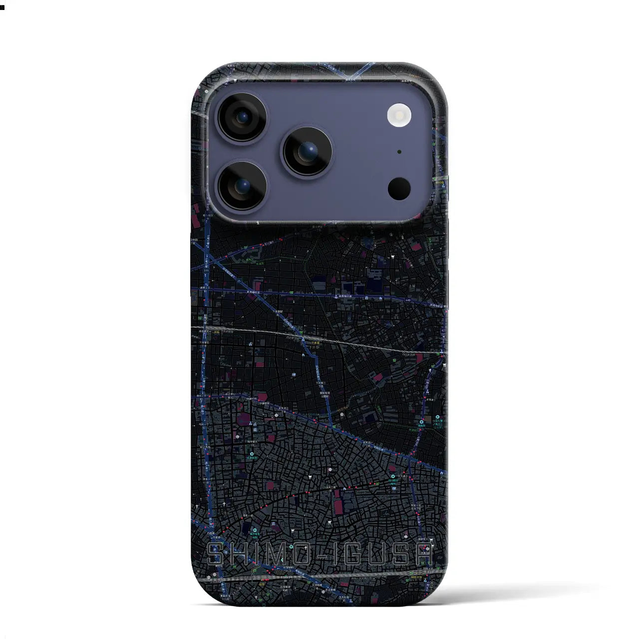 【下井草（東京都）】地図柄iPhoneケース（バックカバータイプ）