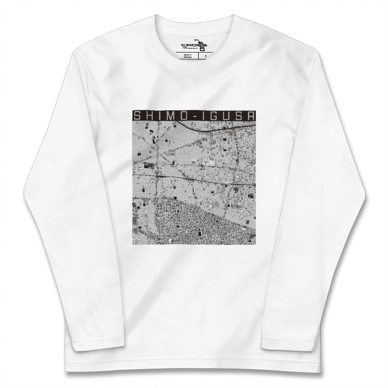 【下井草（東京都）】地図柄ロングスリーブTシャツ