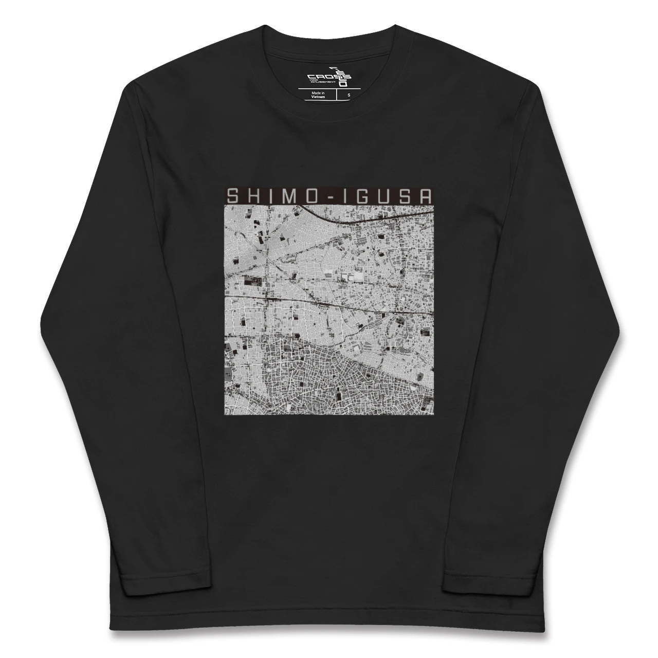 【下井草（東京都）】地図柄ロングスリーブTシャツ