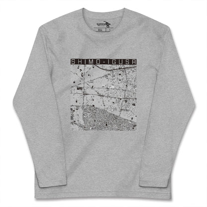 【下井草（東京都）】地図柄ロングスリーブTシャツ