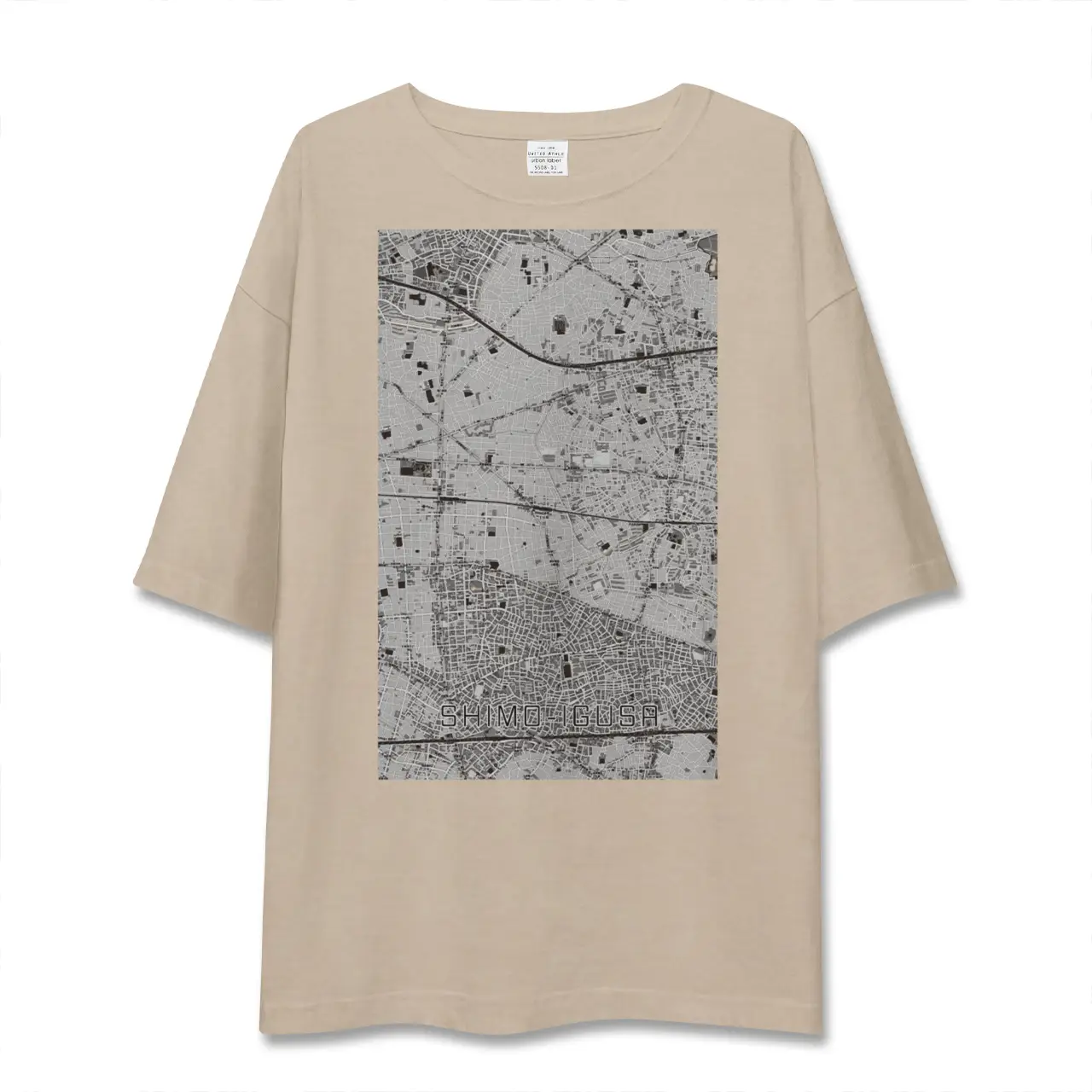 【下井草（東京都）】地図柄ビッグシルエットTシャツ
