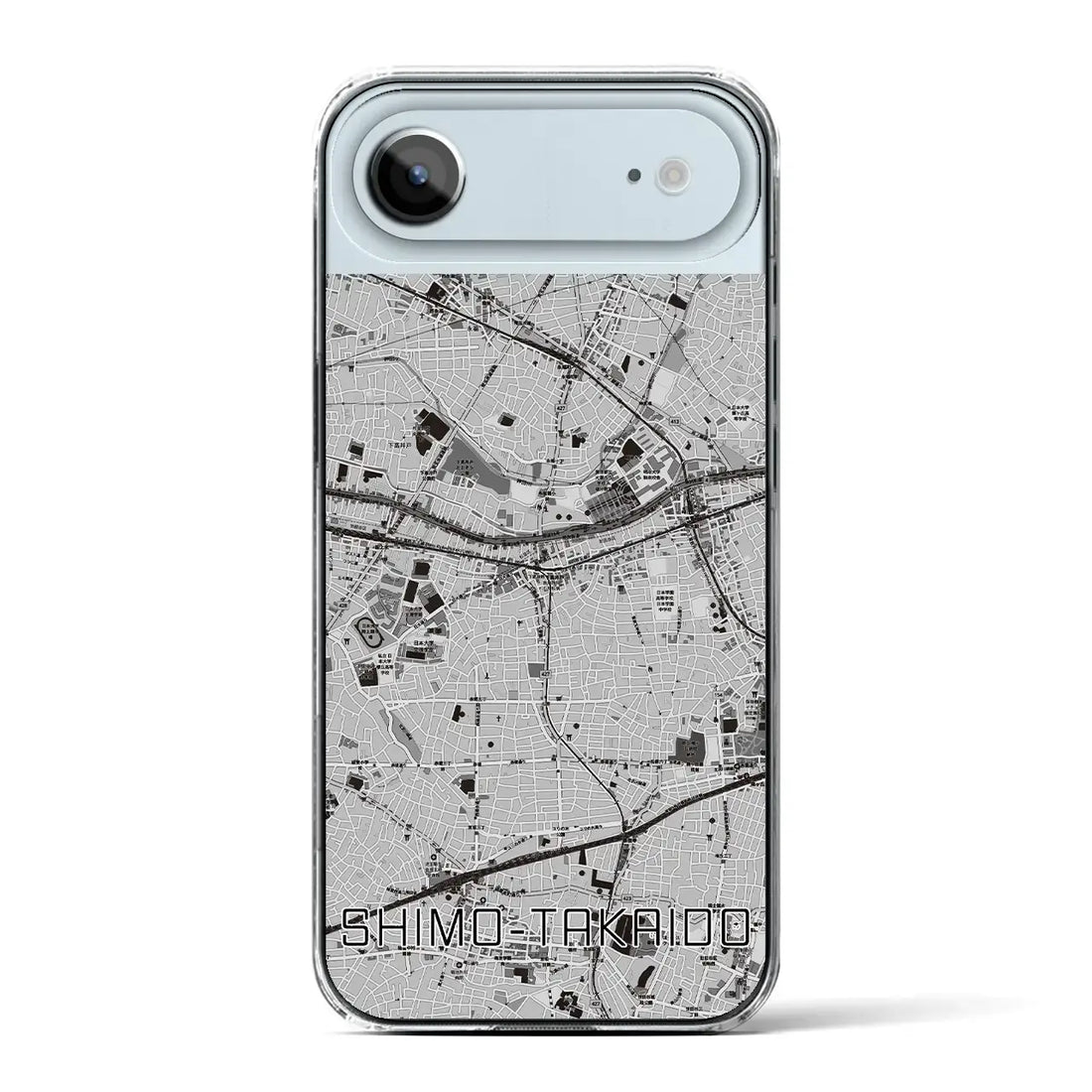 【下高井戸(東京都)】地図柄iPhoneケース(クリアタイプ)モノトーン・iPhone 17 Pro Max 用