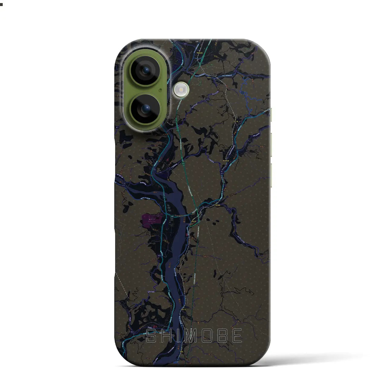 【下部（山梨県）】地図柄iPhoneケース（バックカバータイプ）