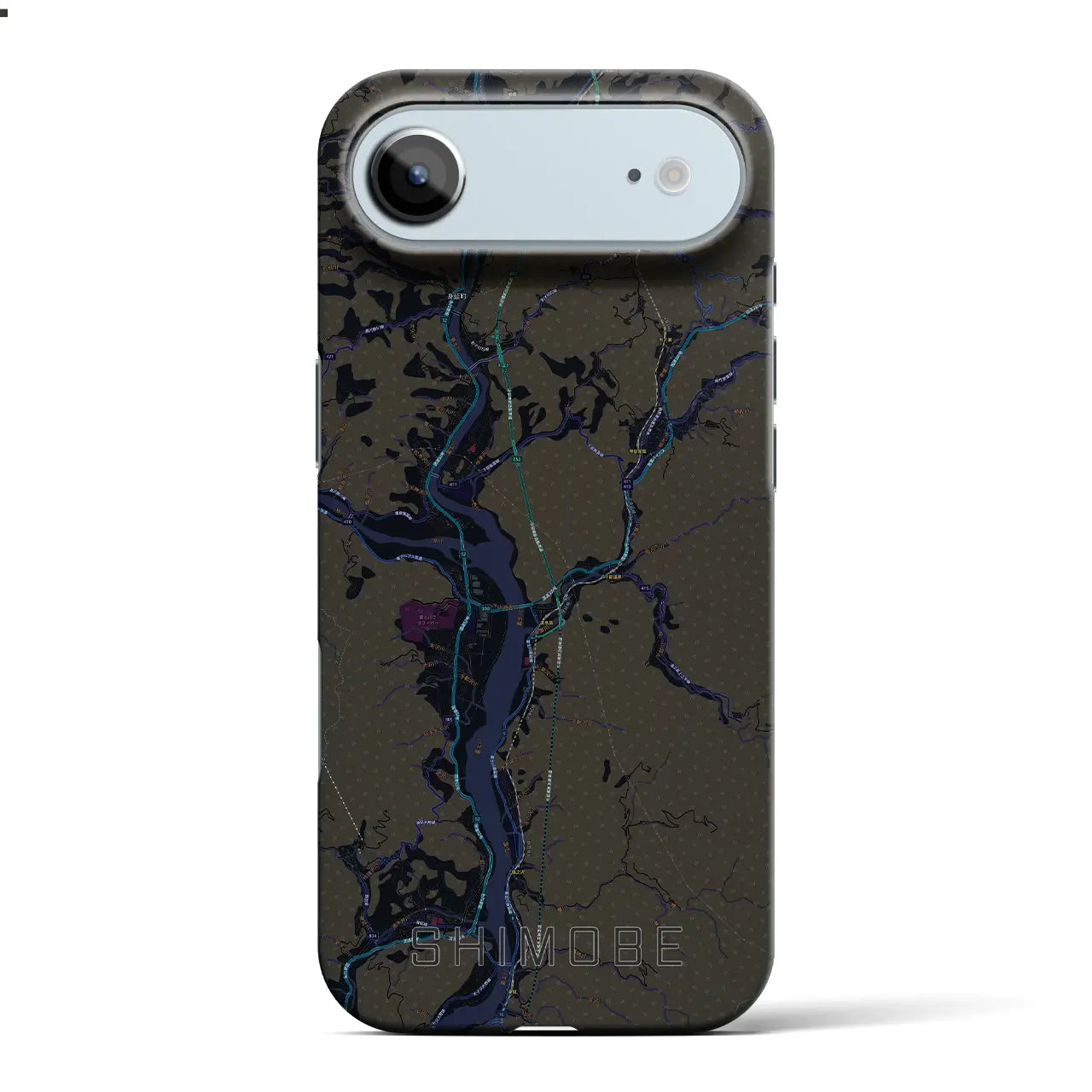 【下部（山梨県）】地図柄iPhoneケース（バックカバータイプ）