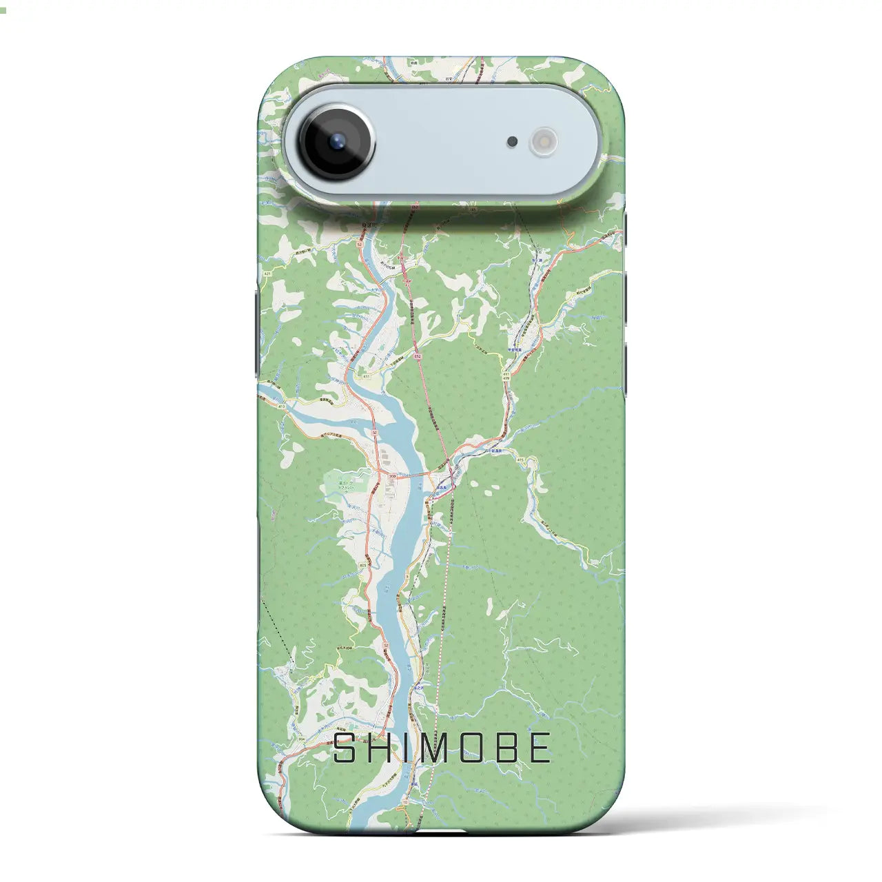 【下部（山梨県）】地図柄iPhoneケース（バックカバータイプ）