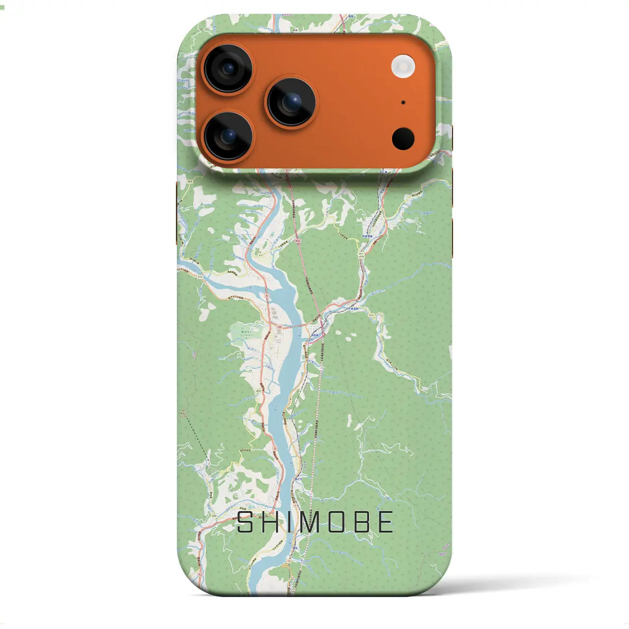 【下部（山梨県）】地図柄iPhoneケース（バックカバータイプ）