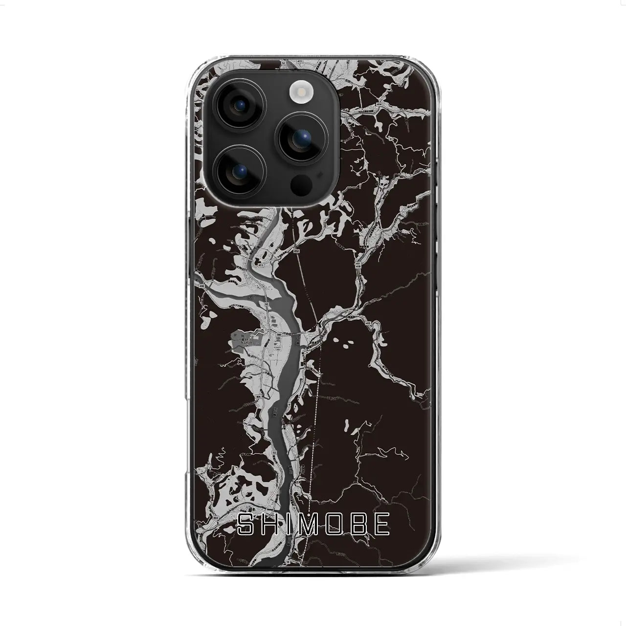 【下部（山梨県）】地図柄iPhoneケース（クリアタイプ）