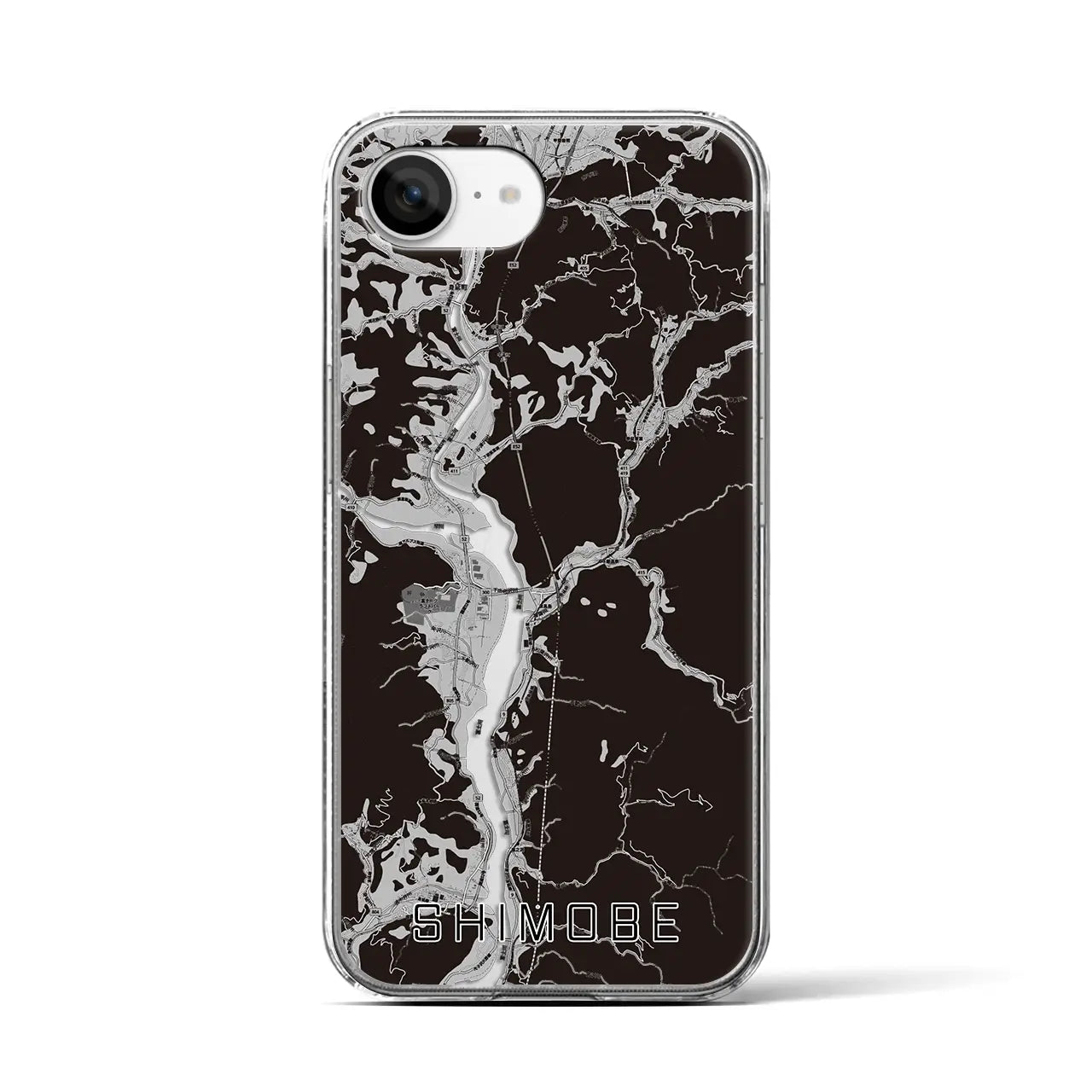 【下部（山梨県）】地図柄iPhoneケース（クリアタイプ）