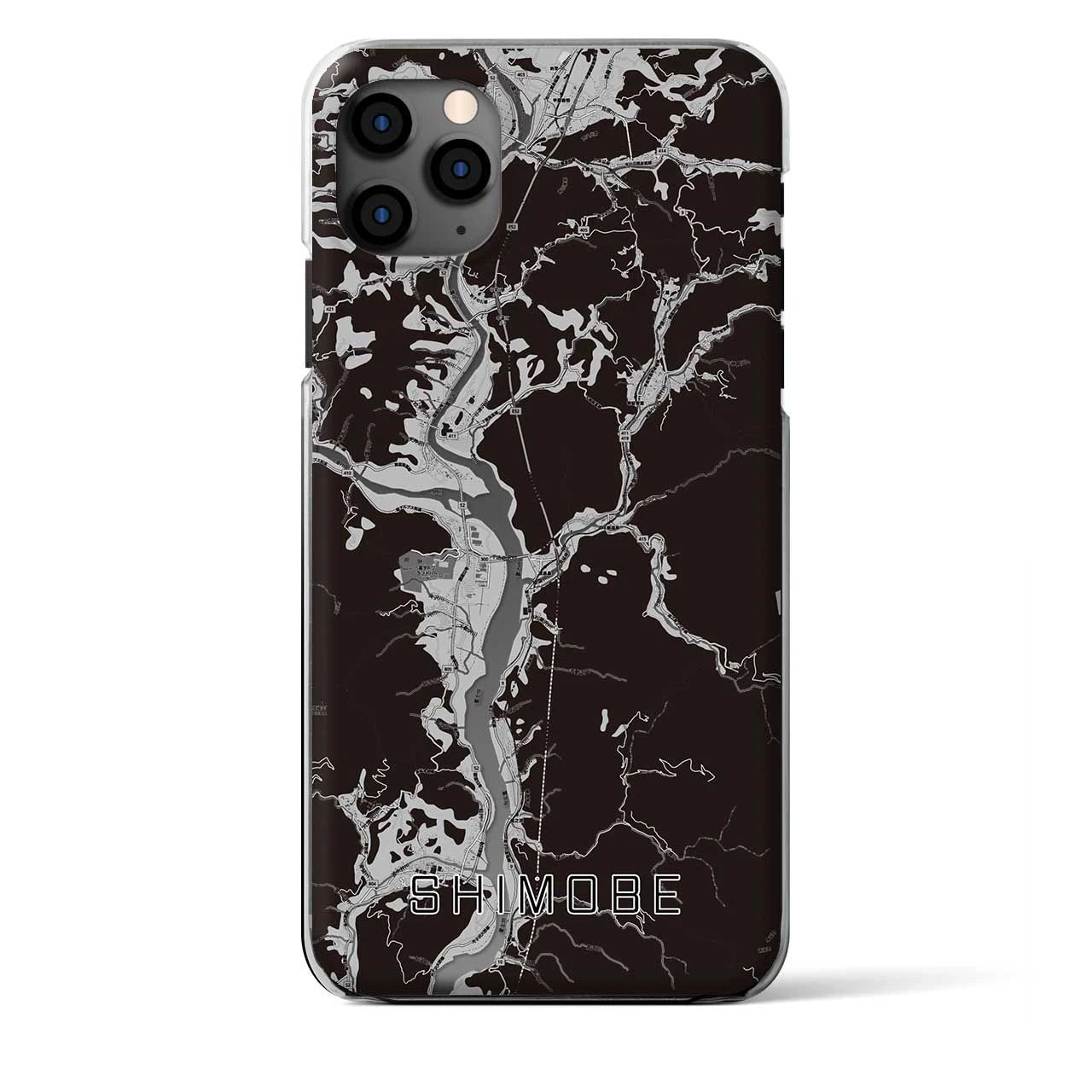 【下部（山梨県）】地図柄iPhoneケース（クリアタイプ）