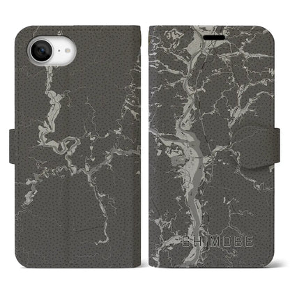 【下部（山梨県）】地図柄iPhoneケース（手帳タイプ）