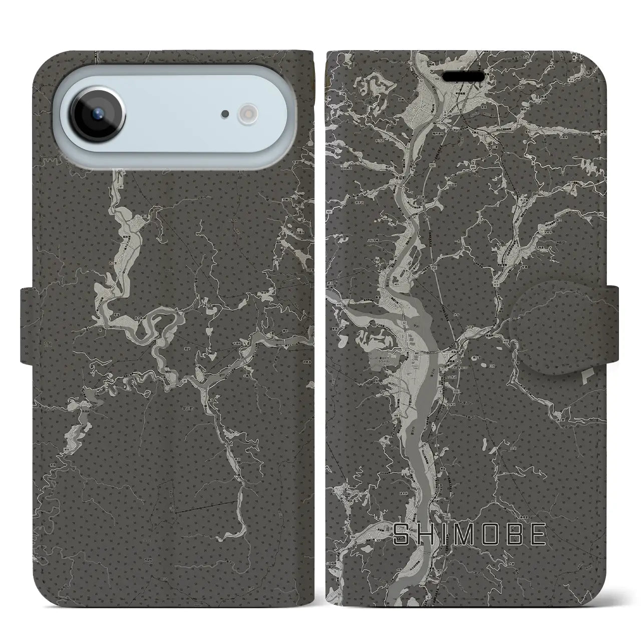 【下部（山梨県）】地図柄iPhoneケース（手帳タイプ）