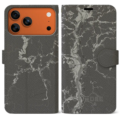 【下部（山梨県）】地図柄iPhoneケース（手帳タイプ）