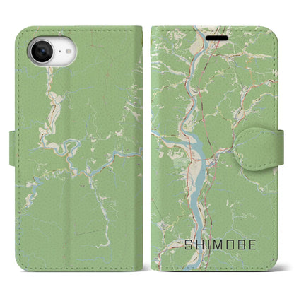 【下部（山梨県）】地図柄iPhoneケース（手帳タイプ）