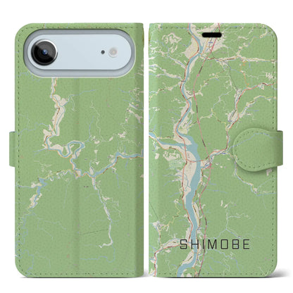 【下部（山梨県）】地図柄iPhoneケース（手帳タイプ）