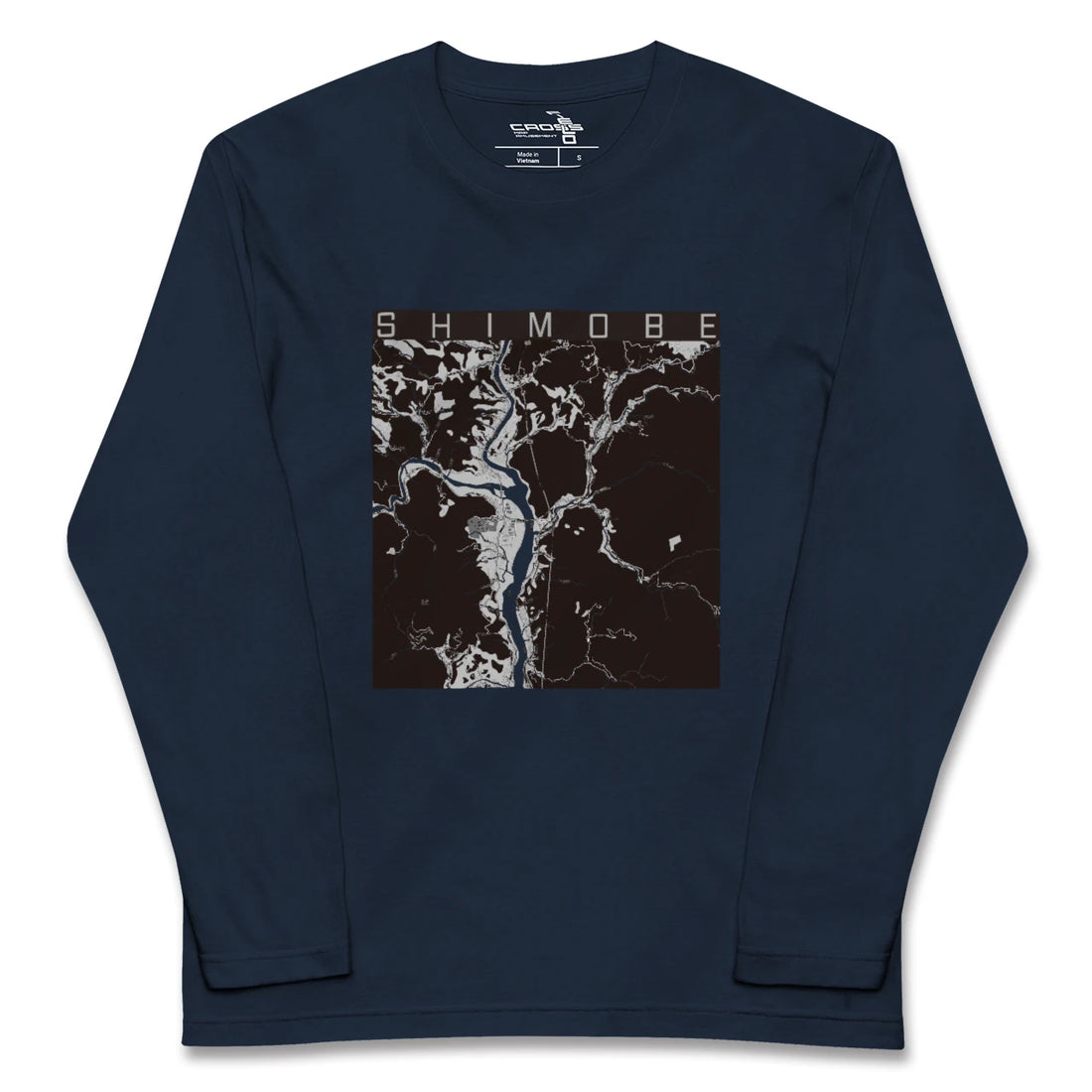 【下部(山梨県)】地図柄ロングスリーブTシャツ