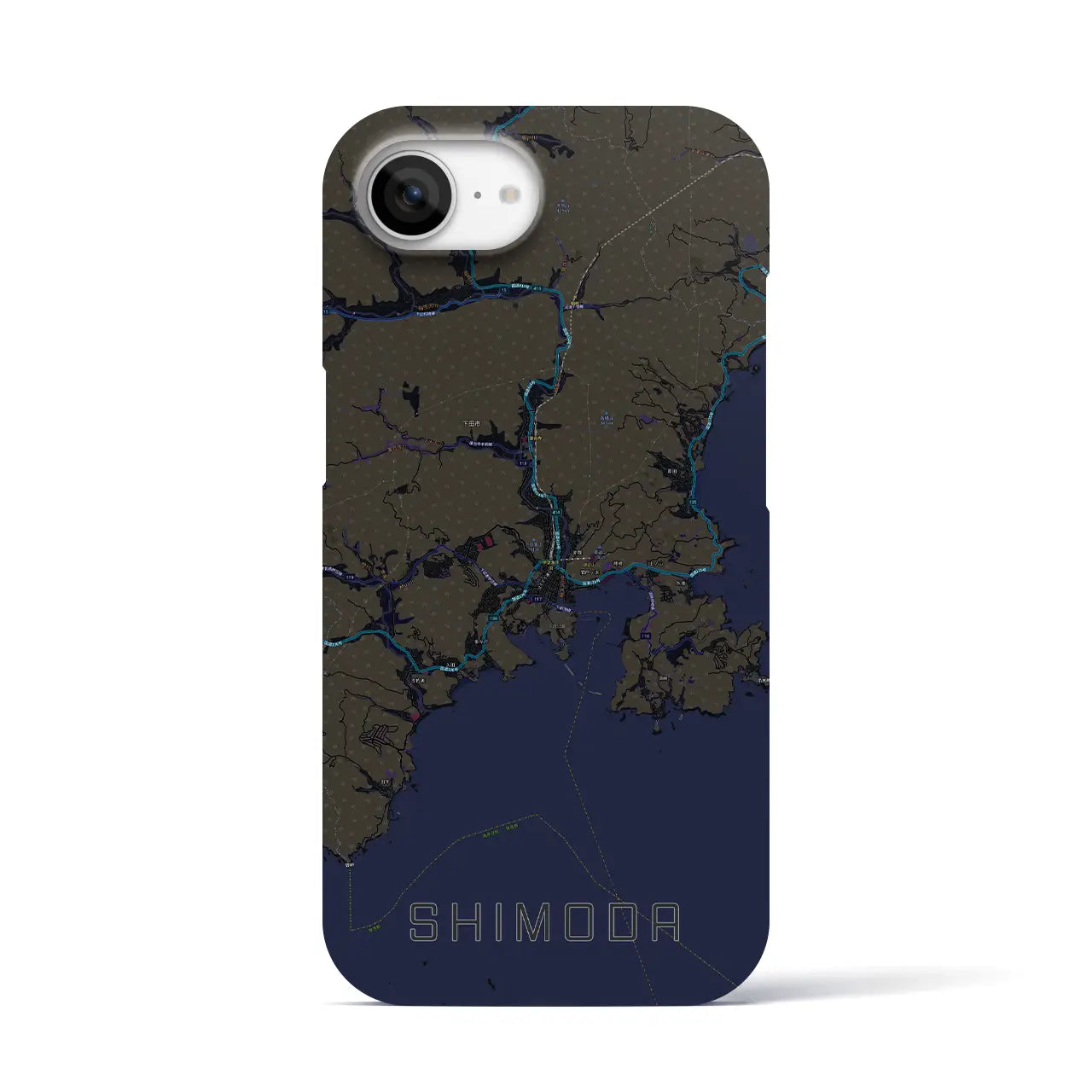 【下田（静岡県）】地図柄iPhoneケース（バックカバータイプ）