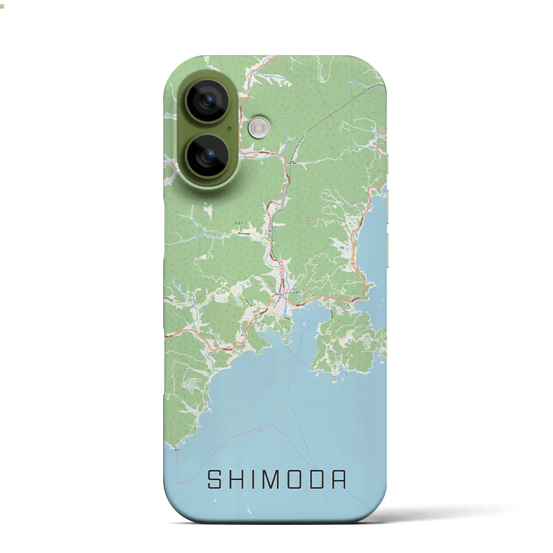 【下田（静岡県）】地図柄iPhoneケース（バックカバータイプ）ブラック・iPhone 17 Pro Max 用
