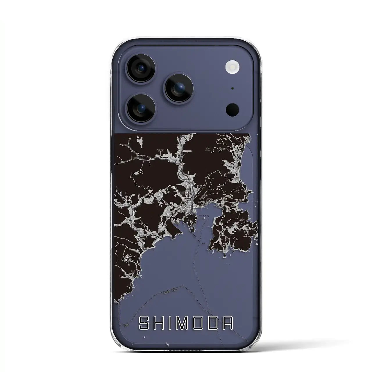 【下田（静岡県）】地図柄iPhoneケース（クリアタイプ）モノトーン・iPhone 17 Pro Max 用