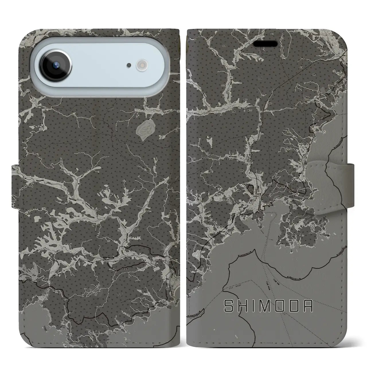 【下田（静岡県）】地図柄iPhoneケース（手帳タイプ）