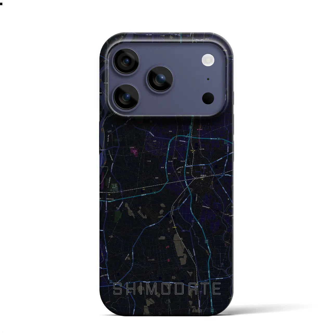 【下館（茨城県）】地図柄iPhoneケース（バックカバータイプ）