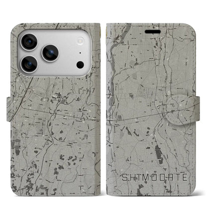 【下館（茨城県）】地図柄iPhoneケース（手帳タイプ）