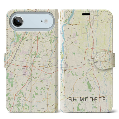 【下館（茨城県）】地図柄iPhoneケース（手帳タイプ）