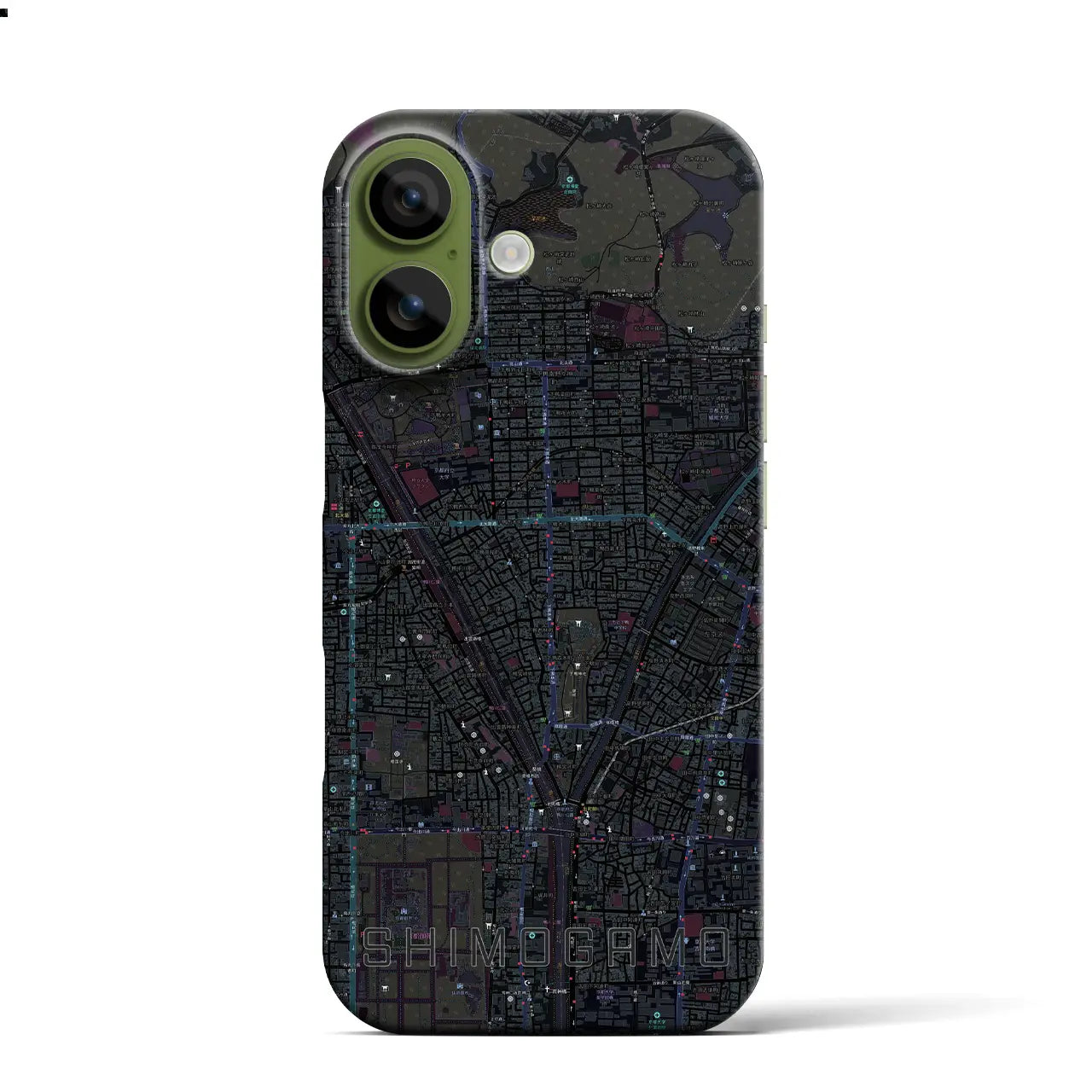 【下鴨（京都府）】地図柄iPhoneケース（バックカバータイプ）