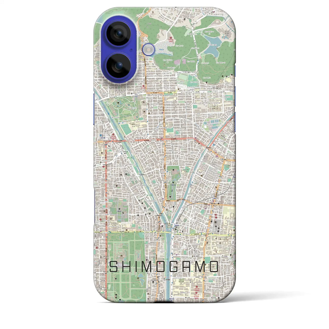 【下鴨(京都府)】地図柄iPhoneケース(バックカバータイプ)ナチュラル・iPhone 16 Pro Max 用