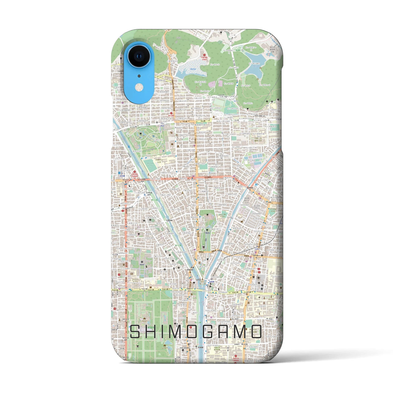 【下鴨（京都府）】地図柄iPhoneケース（バックカバータイプ）