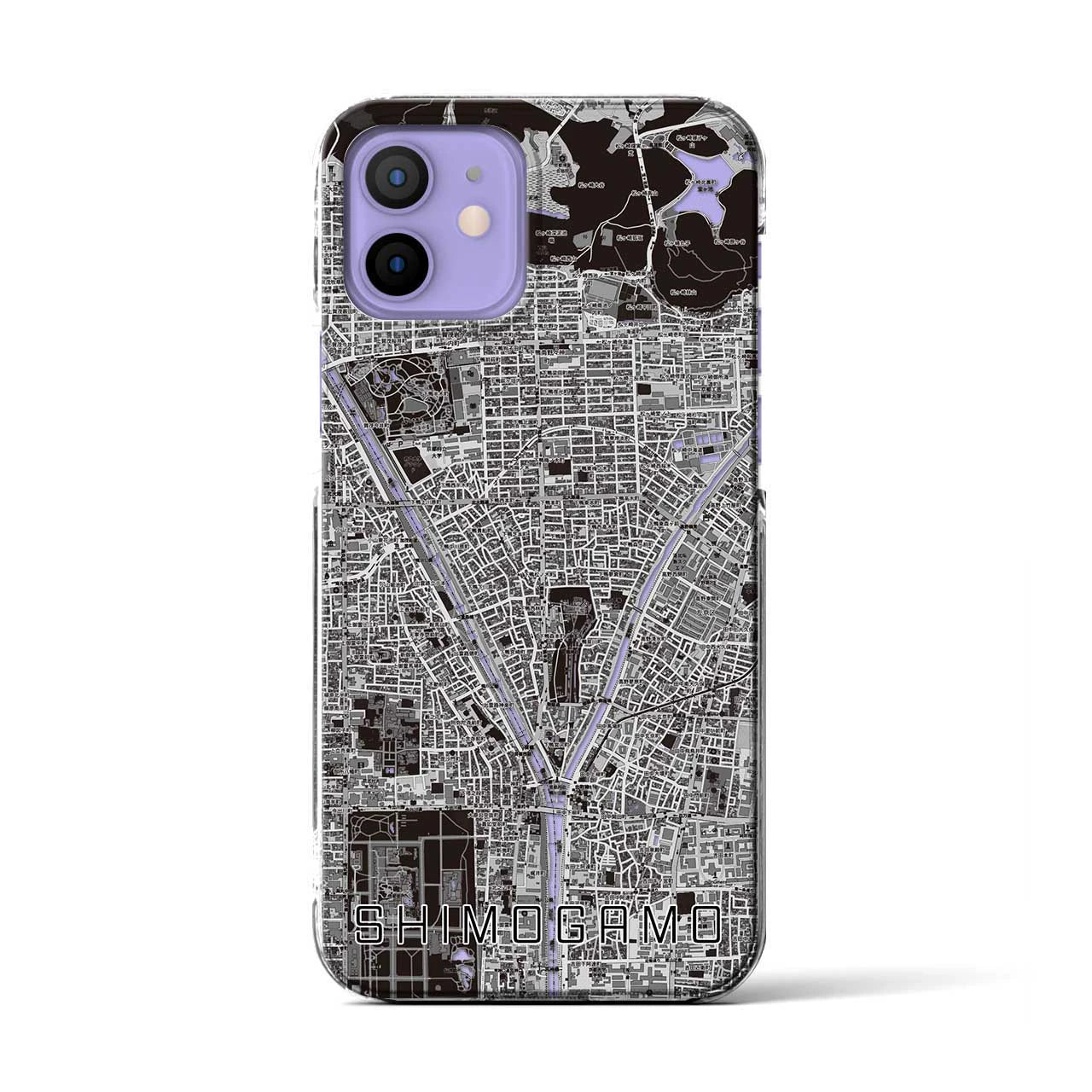 【下鴨（京都府）】地図柄iPhoneケース（クリアタイプ）