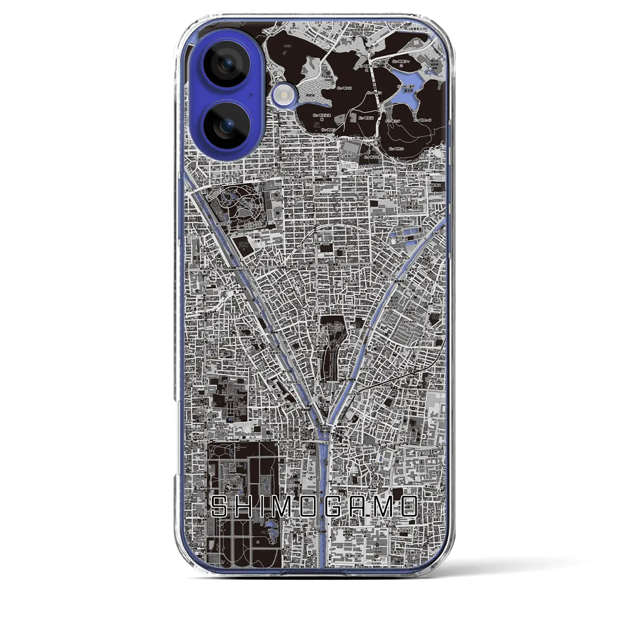 【下鴨（京都府）】地図柄iPhoneケース（クリアタイプ）