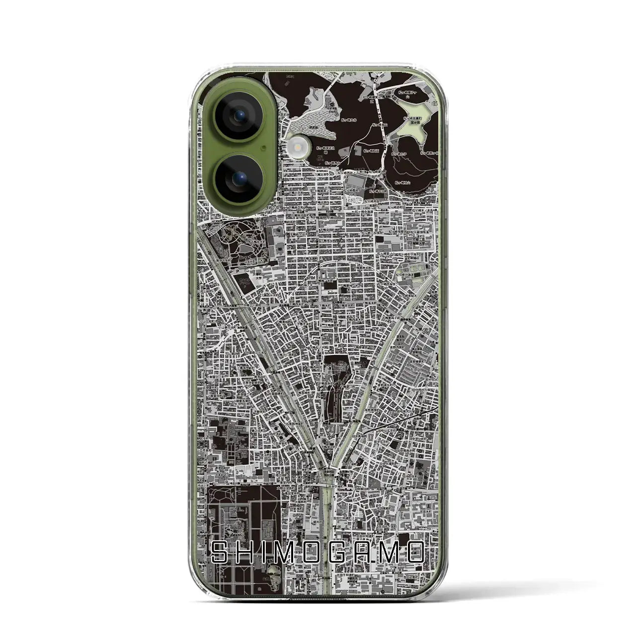 【下鴨（京都府）】地図柄iPhoneケース（クリアタイプ）