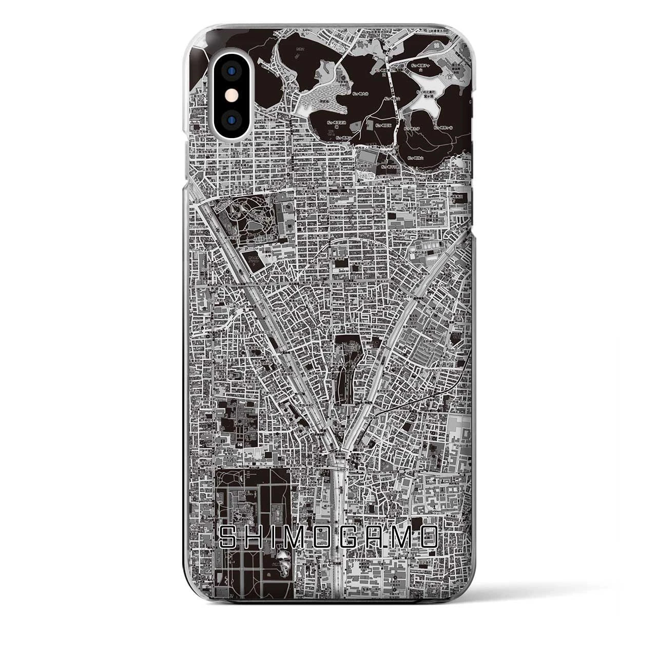 【下鴨（京都府）】地図柄iPhoneケース（クリアタイプ）