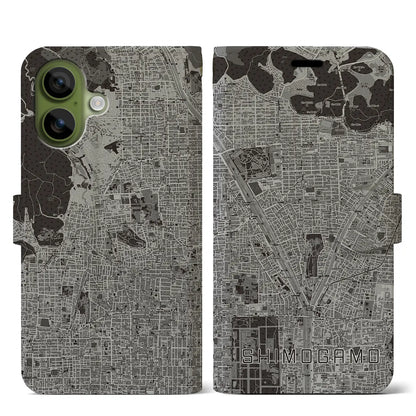 【下鴨（京都府）】地図柄iPhoneケース（手帳タイプ）