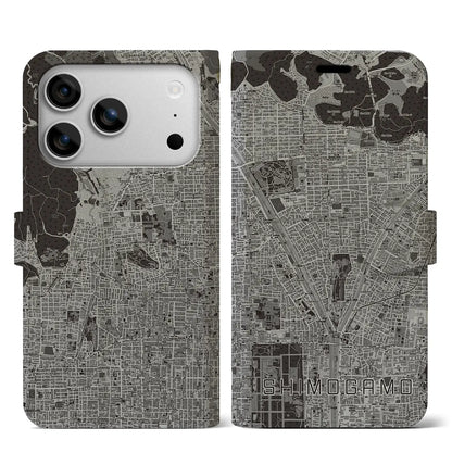 【下鴨（京都府）】地図柄iPhoneケース（手帳タイプ）