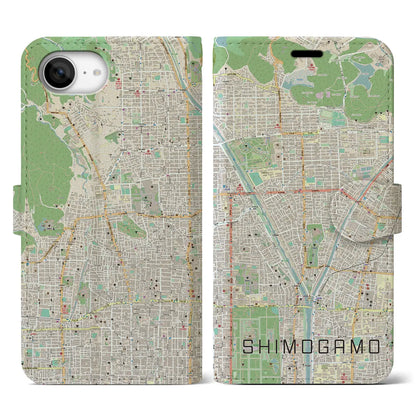 【下鴨（京都府）】地図柄iPhoneケース（手帳タイプ）