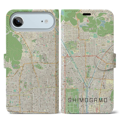 【下鴨（京都府）】地図柄iPhoneケース（手帳タイプ）