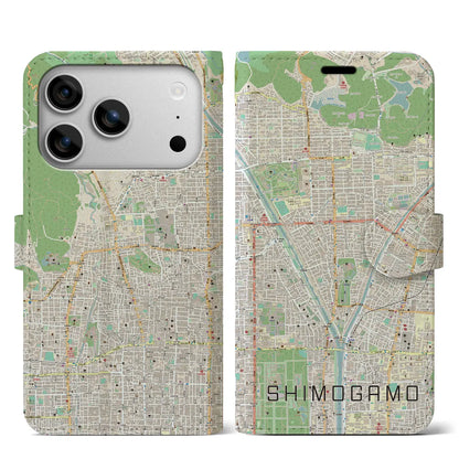 【下鴨（京都府）】地図柄iPhoneケース（手帳タイプ）