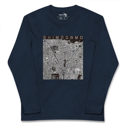 【下鴨（京都府）】地図柄ロングスリーブTシャツ
