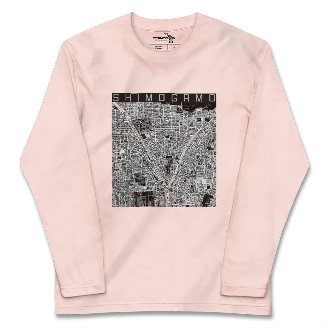 【下鴨（京都府）】地図柄ロングスリーブTシャツ