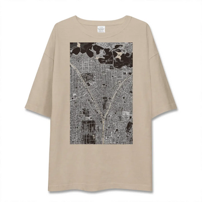 【下鴨（京都府）】地図柄ビッグシルエットTシャツ