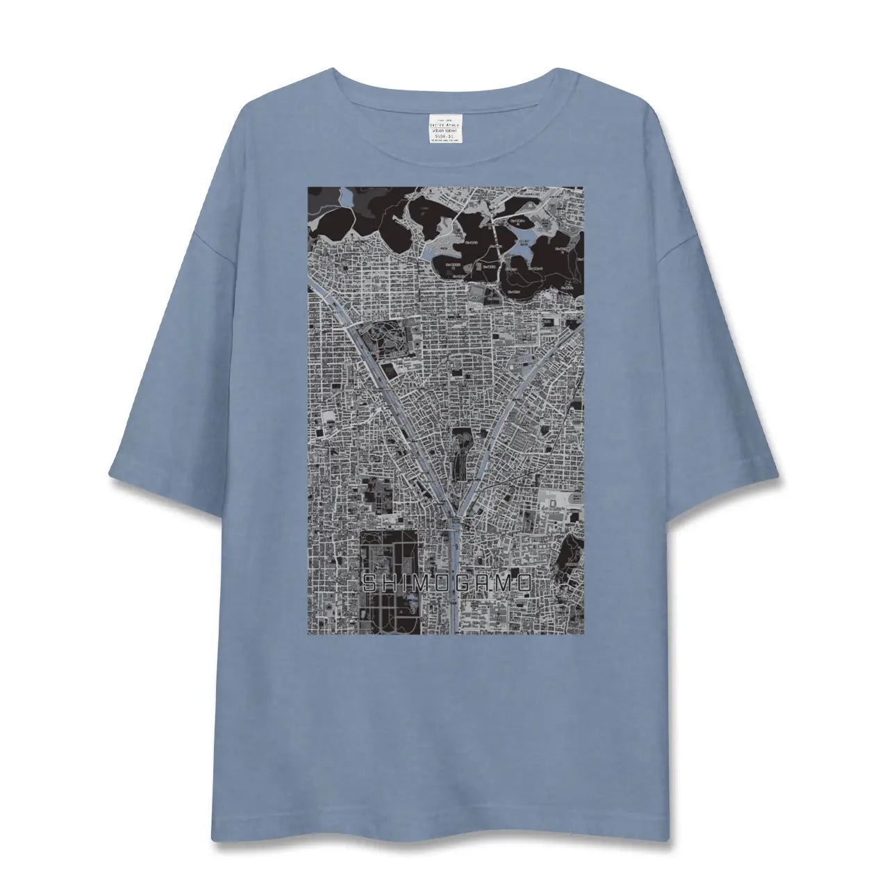 【下鴨（京都府）】地図柄ビッグシルエットTシャツ