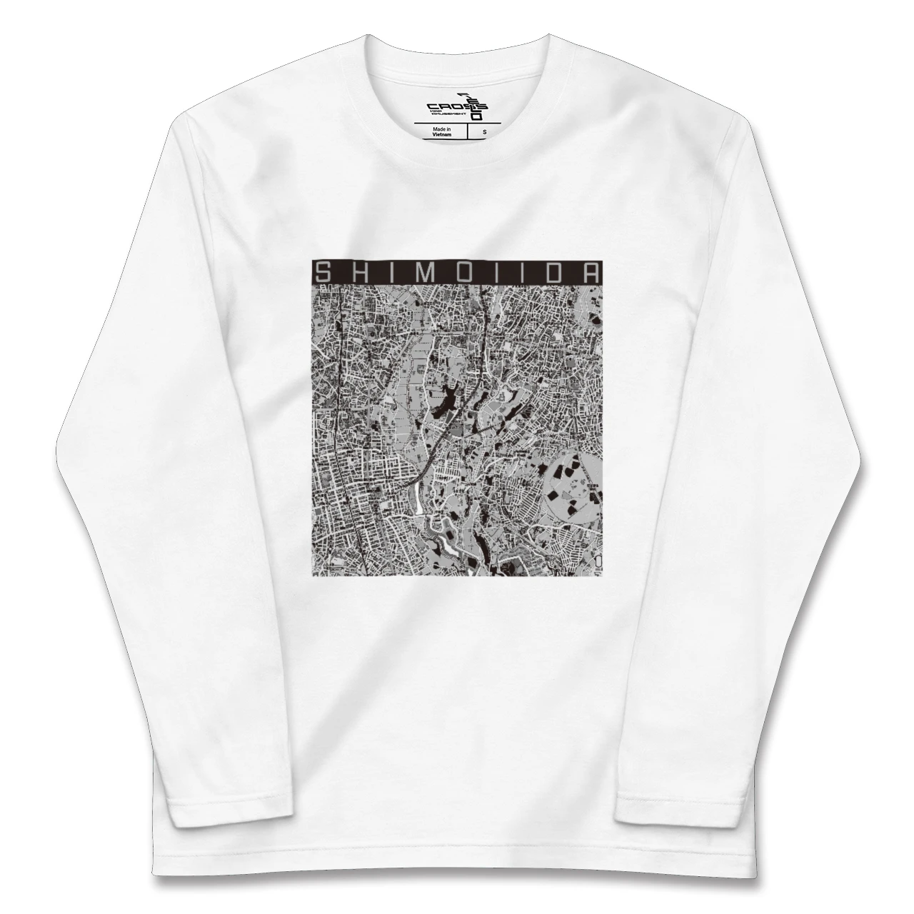 【下飯田（神奈川県）】地図柄ロングスリーブTシャツ