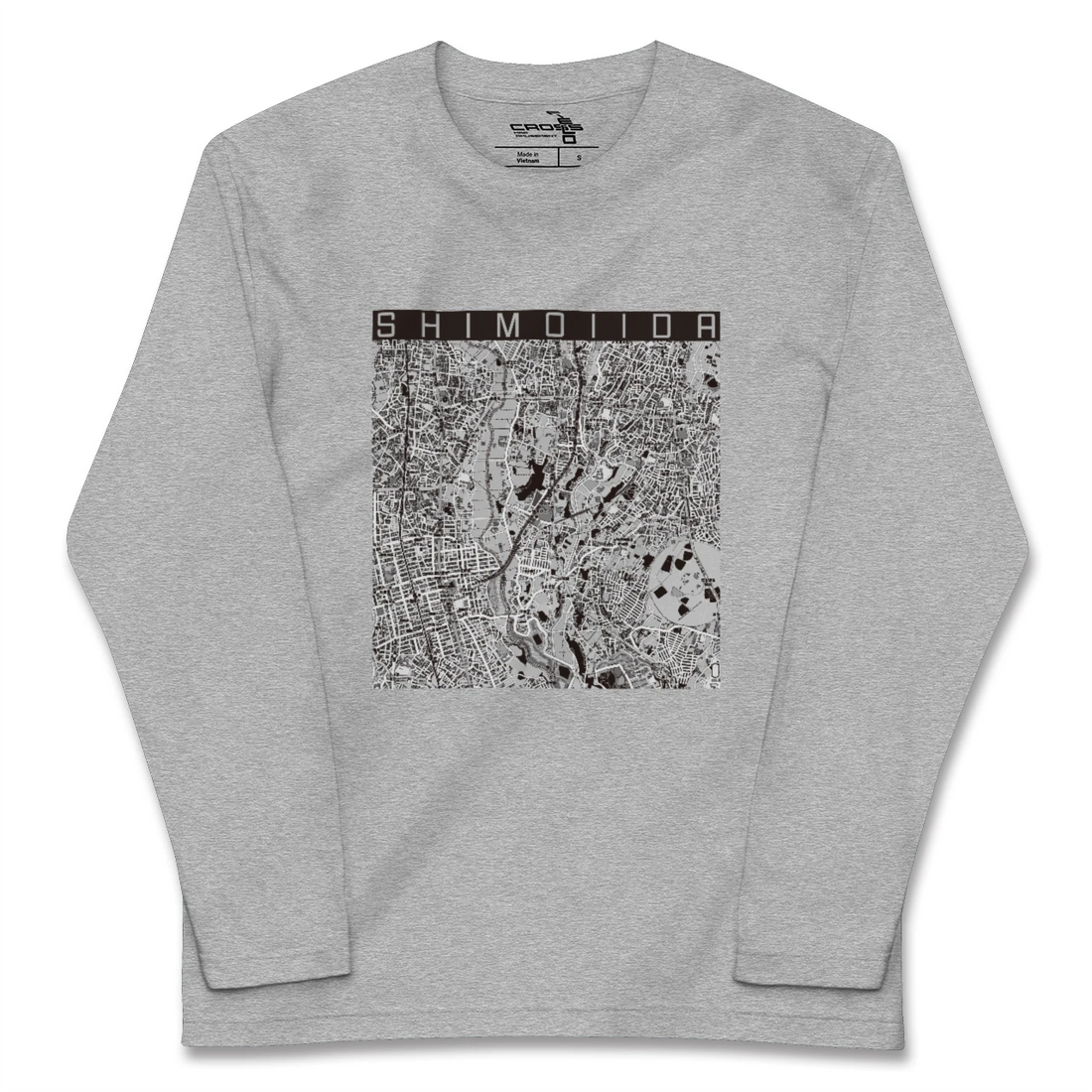 【下飯田（神奈川県）】地図柄ロングスリーブTシャツ