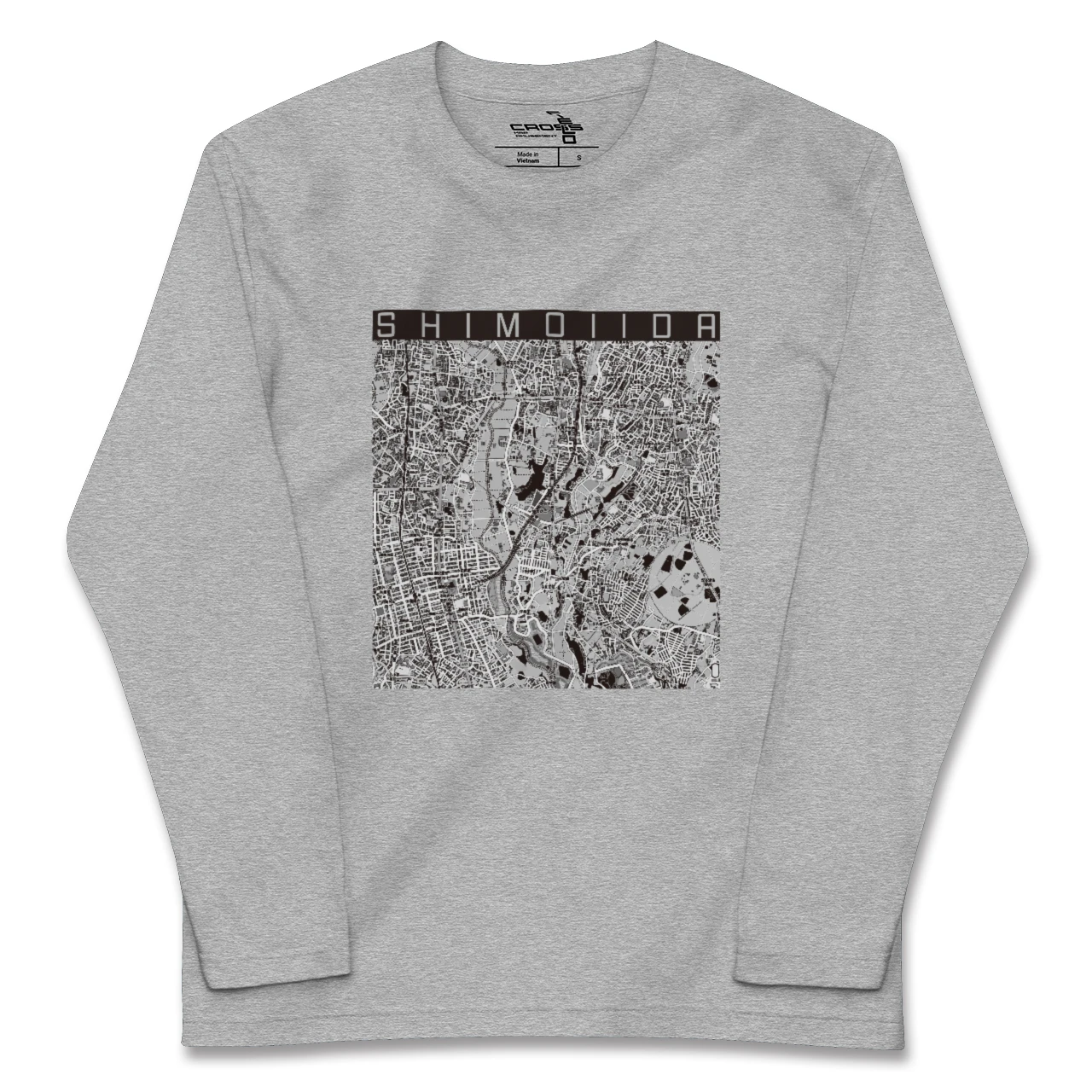 【下飯田（神奈川県）】地図柄ロングスリーブTシャツ