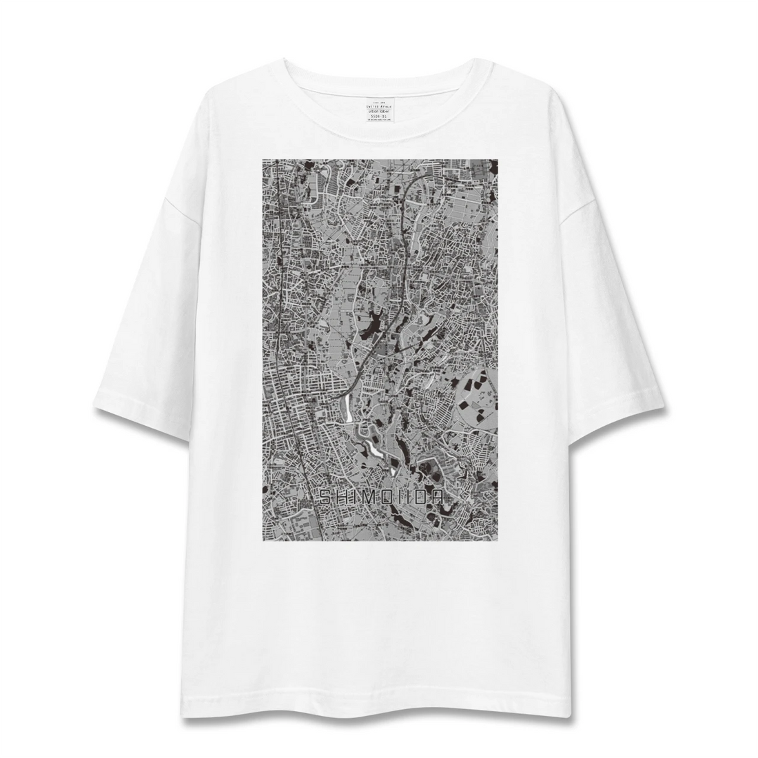 【下飯田（神奈川県）】地図柄ビッグシルエットTシャツ