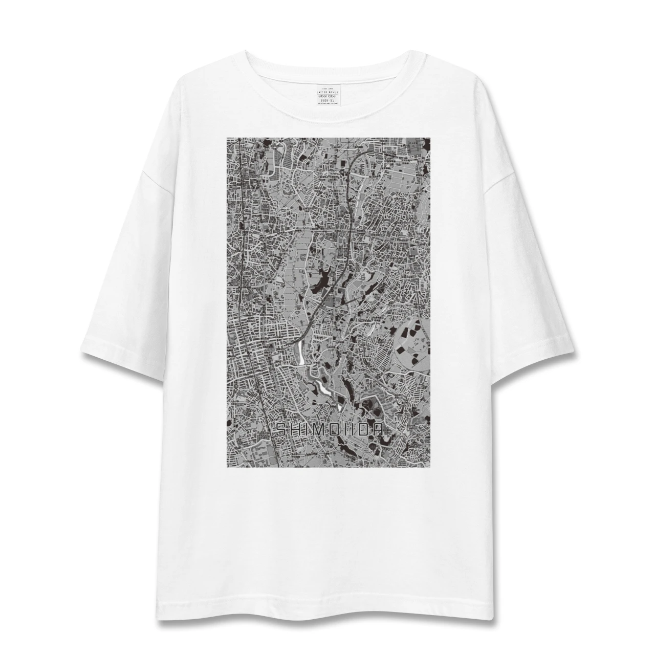 【下飯田（神奈川県）】地図柄ビッグシルエットTシャツ